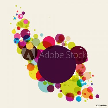 Colorful banner for your text with bright circles - 900465854