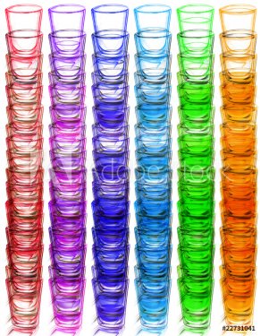 colorful overlaping glass background