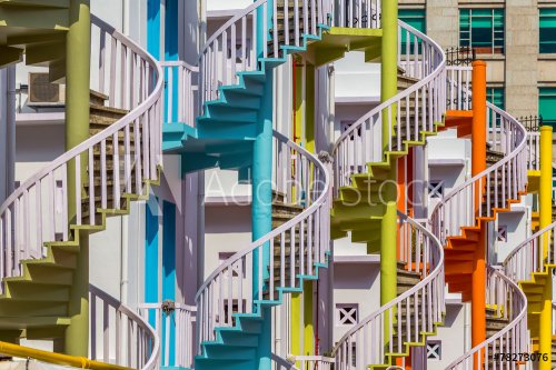 Colorful spiral stairs - 901146213