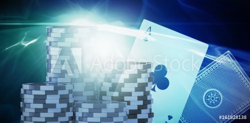 Composite image of vector 3d image of gambling chips - 901151425
