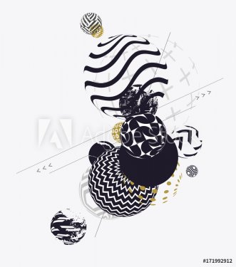 Composition of decorative balls. Abstract vector illustration. - 901151451