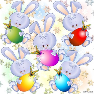 Coniglietti Pasqua per Bambini-Cute Easter Bunny Pattern - 900469203