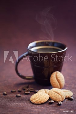 Cookies and cup coffee - 900388257