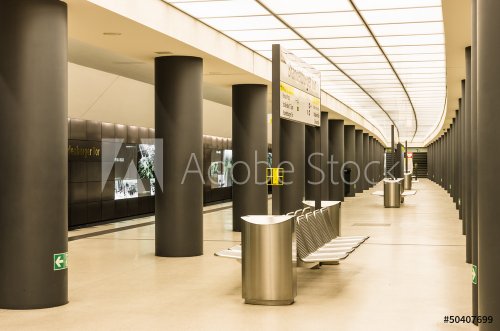 Corridor of Subway Station - Berlin, Branderburger Tor - 901147031