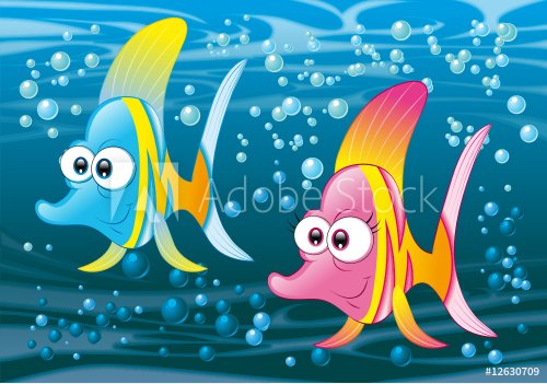 Couple of fish in the ocean - 900455795