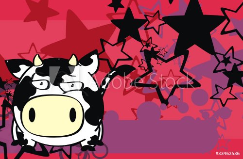 cow ball cartoon background3