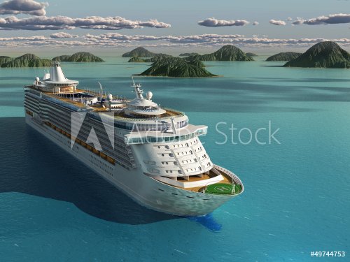 Cruise ship in the sea