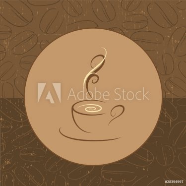 Cup of coffee with abstract background - 900564393