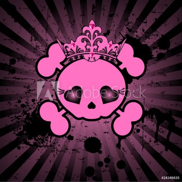 Cute Skull with crown - 900469445