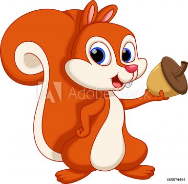 Cute squirrel cartoon - 901143725