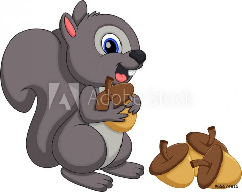 Cute squirrel cartoon - 901143726