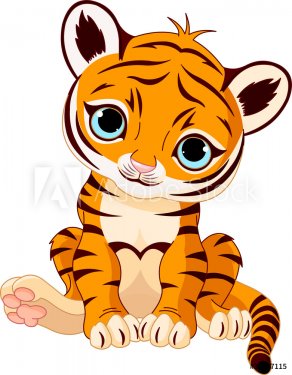 Cute tiger cub - 900497927