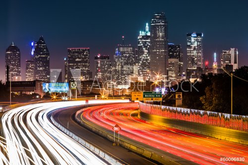 Dallas skyline by night