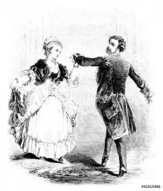 Dancing Menuet - 17th-18th century - 900899537