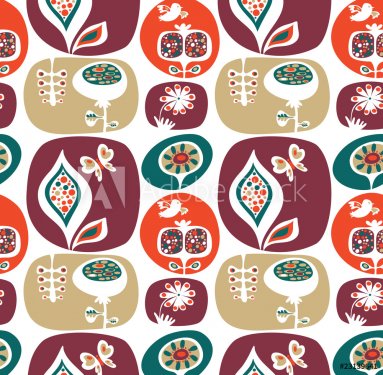 Decorative floral  wallpaper pattern - 900472283