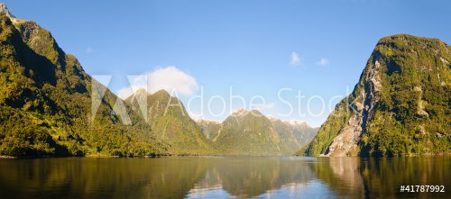 Deep in the interior of Doubtful sound, New Zealand - 900439435