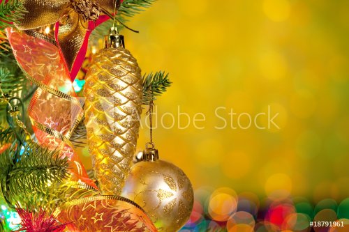 different colored christmas balls hanging
