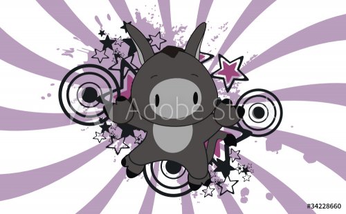donkey baby cartoon jump background - 900499045