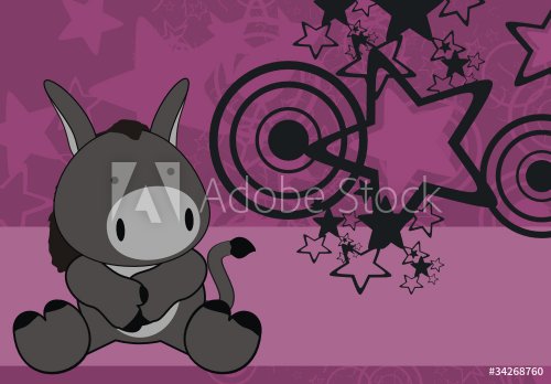 donkey baby cartoon sit background - 900499043