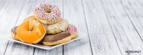 Donuts (fresh made; selective focus)