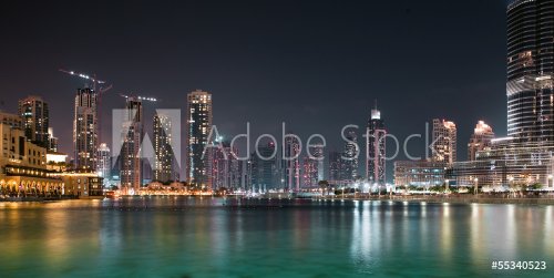 DUBAI, UAE - OCTOBER 23: A record-setting fountain system set on - 901140436
