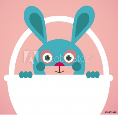 Easter greeting card with bunny