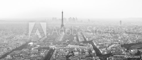 Eiffel Tower Paris Black and White - 901154018