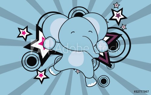 elephant baby jump cartoon background - 900532327