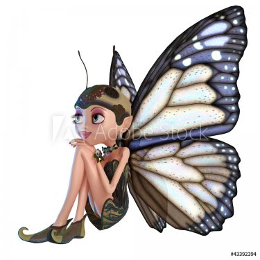 elf butterfly thinking about - 900485011