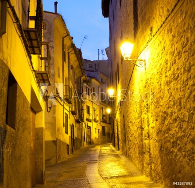 Empty alleyways in Cuenca. Spain.
