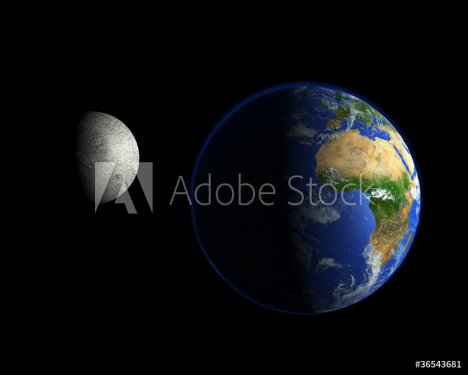 Erdball und der Mond - Afrika / Europa - 900237050