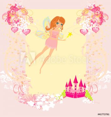 fairy flying above castle - 900469420