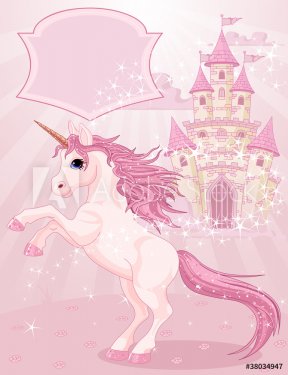 Fairy Tale Castle and Unicorn - 900469430