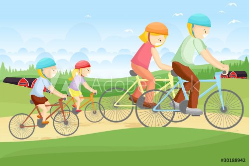 Family biking