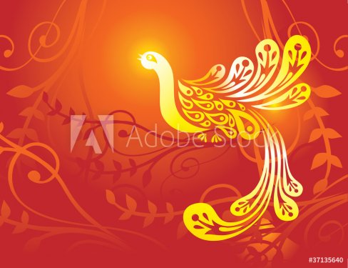 fantasy golden bird - 900461578