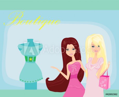 fashion girls Shopping illustration - 900469410