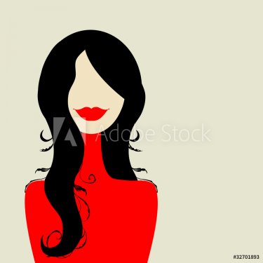 Fashion woman portrait for your design - 900459306