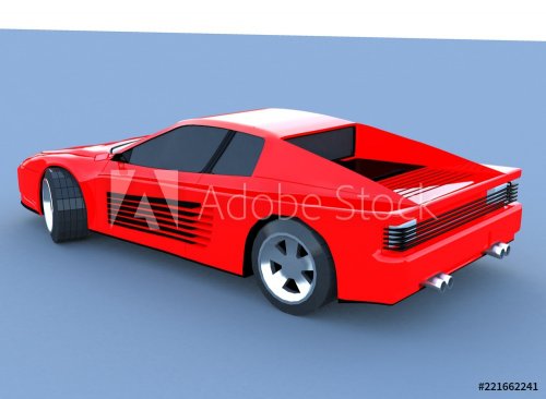 Ferrari Testarossa 3d render isolated - 901153133