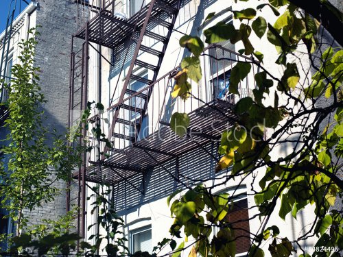 Fire Escape Stairs in NYC - 901146207