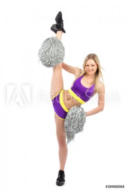 Flixible cheerleader woman dancer in modern twine