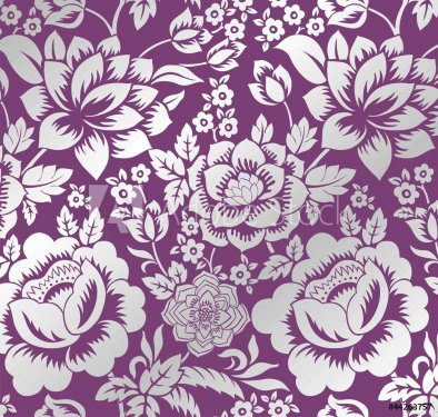 floral pattern, textile design, royal India, Asia - 901140866