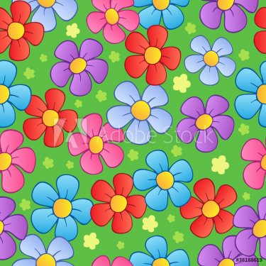 Flowery seamless background 1 - 900492049