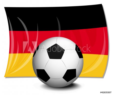 Football and germany flag