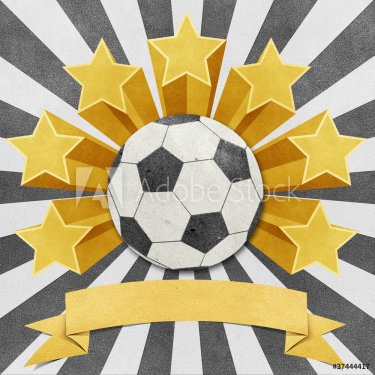 football star recycled papercraft background - 900498466