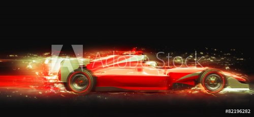 Formula One race car with light effect - 901146413