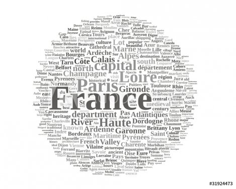 France word cloud isolated on white background - 900954885