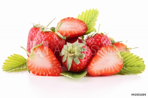 fresh strawberries on white - 900429828