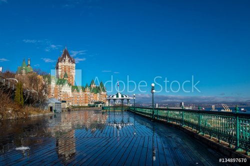 Frontenac Castle and Dufferin Terrace - Quebec City, Quebec, Canada - 901154558