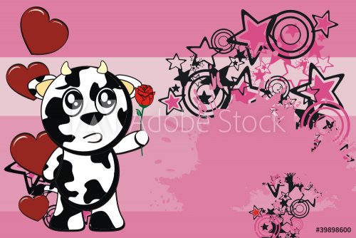 funny cow cartoon background8 - 900498973