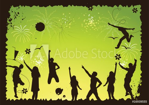Funny party, holiday, vector illustration for your design - 900459873
